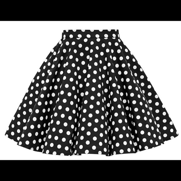 Polka dots Swing Skirt - Size M - Picture 1 of 3